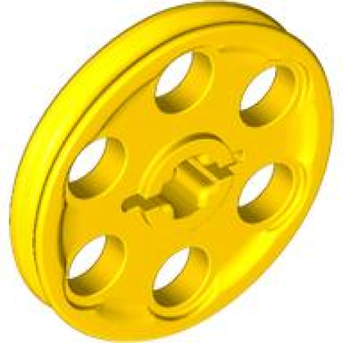 Деталь LEGO 4185 Technic Wedge Belt Wheel (Pulley) - Yellow
