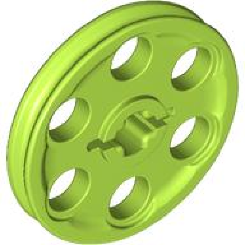 Деталь LEGO 4185 Technic Wedge Belt Wheel (Pulley) - Lime