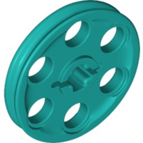 Деталь LEGO 4185 Technic Wedge Belt Wheel (Pulley) - Dark Turquoise