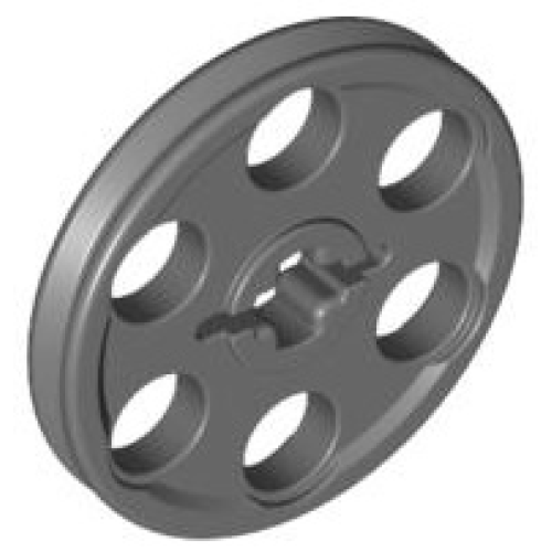 Деталь LEGO 4185 Technic Wedge Belt Wheel (Pulley) - Dark Bluish Gray