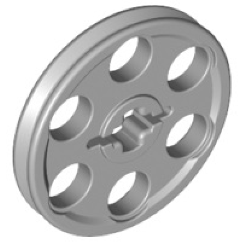 Деталь LEGO 4185 Technic Wedge Belt Wheel (Pulley) - Light Bluish Gray