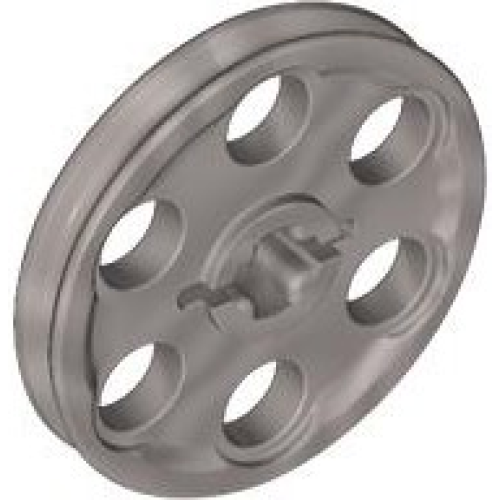 Деталь LEGO 4185 Technic Wedge Belt Wheel (Pulley) - Flat Silver