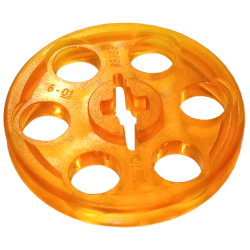 Technic Wedge Belt Wheel (Pulley) - Trans-Orange
