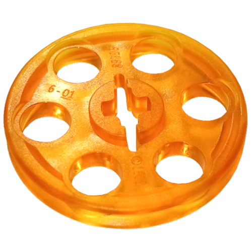 Деталь LEGO 4185 Technic Wedge Belt Wheel (Pulley) - Trans-Orange