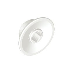 Train Wheel Small, Hole Notched for Wheels Holder Pin - White