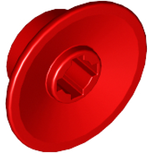 Деталь LEGO 50254 Train Wheel Small, Hole Notched for Wheels Holder Pin - Red