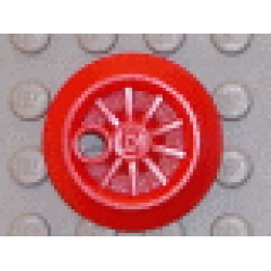 Train Wheel, Middle Wheel for 12V Motor - Red