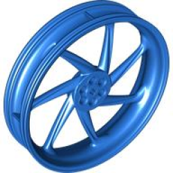 Wheel 107.1mm D. x 24mm Motorcycle - Blue