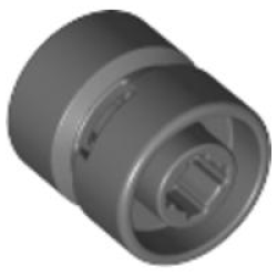 Wheel 11mm D. x 12mm, Hole Notched for Wheels Holder Pin - Dark Bluish Gray