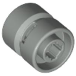 Wheel 11mm D. x 12mm, Hole Notched for Wheels Holder Pin - Light Gray