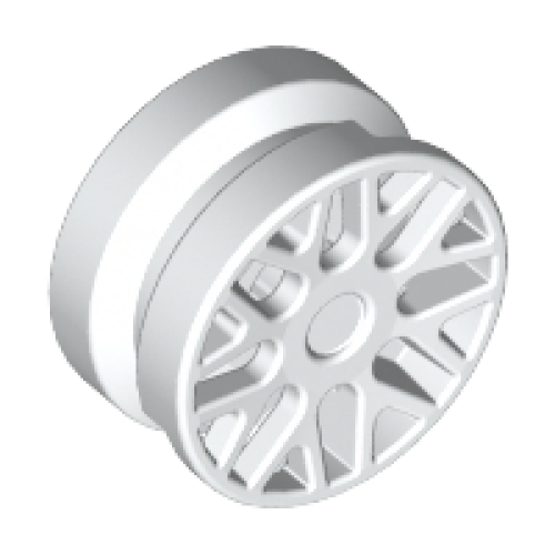 Деталь LEGO 93595 Wheel 11mm D. x 6mm with 8 'Y' Spokes - White