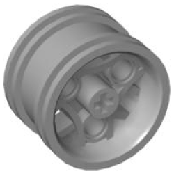 Wheel 30.4mm D. x 20mm with 3 Pin Holes - Light Bluish Gray