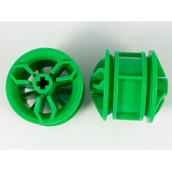 Wheel 30.4mm D. x 20mm with Center Axle Holes Motorcycle - Bright Green