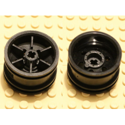 Wheel 30.4mm D. x 20mm with No Pin Holes - Black