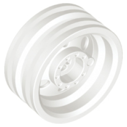 Wheel 30mm D. x 14mm - White