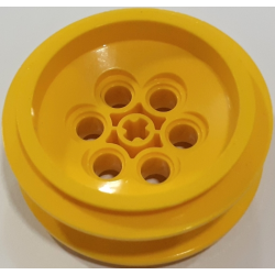 Wheel 43.2mm D. x 18mm - Flush Axle Stem - Yellow Wheel 43.2mm D. x 18mm - Flush Axle Stem - Yellow
