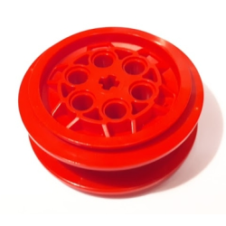 Wheel 43.2mm D. x 18mm - Flush Axle Stem - Red Wheel 43.2mm D. x 18mm - Flush Axle Stem - Red