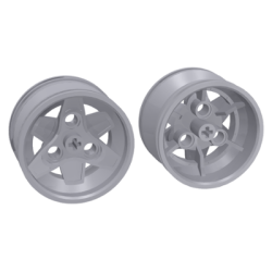 Wheel 43.2mm D. x 26mm Technic Racing Small, 3 Pin Holes - Light Bluish Gray Wheel 43.2mm D. x 26mm Technic Racing Small, 3 Pin Holes - Light Bluish Gray