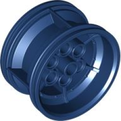 Wheel 43.2mm D. x 26mm Technic Racing Small, 6 Pin Holes - Dark Blue Wheel 43.2mm D. x 26mm Technic Racing Small, 6 Pin Holes - Dark Blue