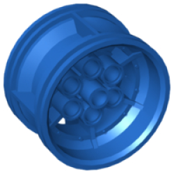 Wheel 43.2mm D. x 26mm Technic Racing Small, 6 Pin Holes - Blue Wheel 43.2mm D. x 26mm Technic Racing Small, 6 Pin Holes - Blue
