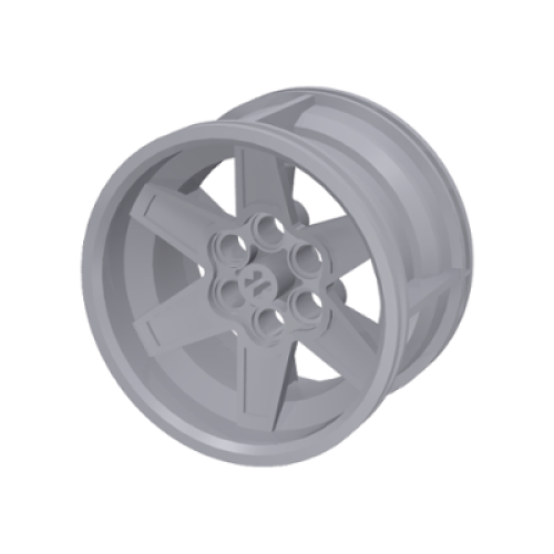 Деталь LEGO 15038 Wheel 56mm D. x 34mm Technic Racing Medium, 6 Pin Holes - Light Bluish Gray