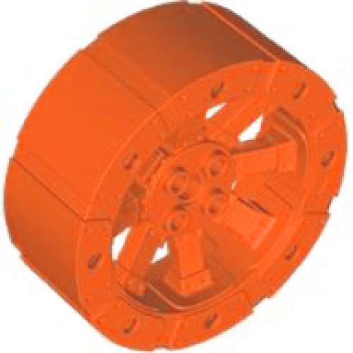 Деталь LEGO 55817 Wheel Wagon Viking with 12 Holes (55mm D.) - Reddish Orange