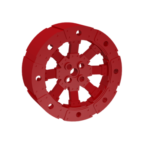 Деталь LEGO 55817 Wheel Wagon Viking with 12 Holes (55mm D.) - Red