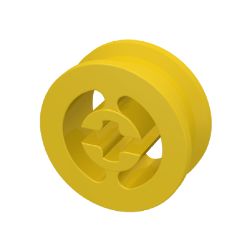 Деталь LEGO 3482 Wheel with Split Axle Hole - Yellow