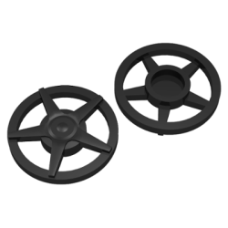 Wheel Cover 5 Spoke - for Wheel 18976 - Black