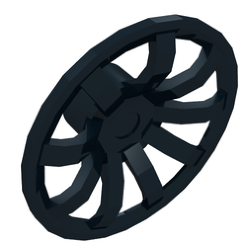 Деталь LEGO 62701 Wheel Cover 9 Spoke - 24mm D. - for Wheels 55982 and 56145 - Black