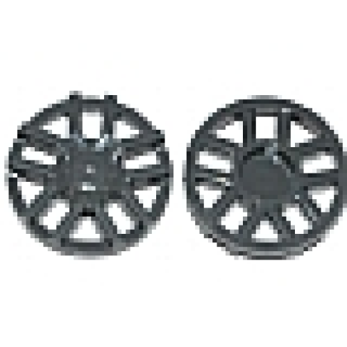 Деталь LEGO 24308a Wheel Cover 10 Spoke (Spokes in Pairs) - for Wheel 18976 - Dark Bluish Gray