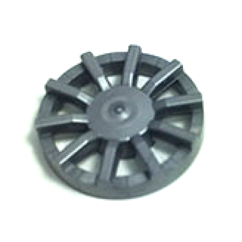 Деталь LEGO 18978b Wheel Cover 10 Spoke - for Wheel 18976 - Flat Silver