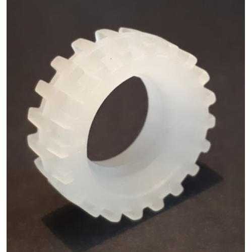 Деталь LEGO 56897 Tire 30 x 10.5 Offset Tread - Band Around Center of Tread - Milky White