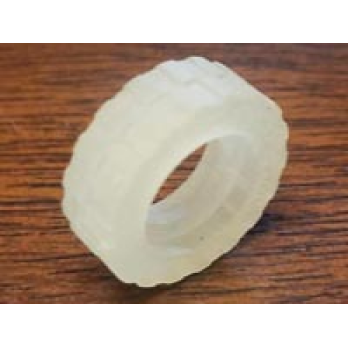 Деталь LEGO 42611 Tire 17.5mm D. x 6mm with Shallow Staggered Treads - Milky White