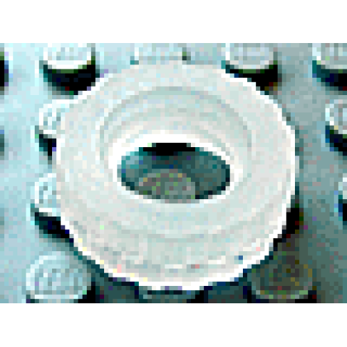 Деталь LEGO 51011u Tire 17.5mm D. x 6mm with Shallow Staggered Treads (Undetermined Type) - Milky White