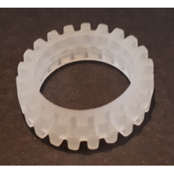 Tire 24mm D. x 7mm Offset Tread - Band Around Center of Tread - Milky White Tire 24mm D. x 7mm Offset Tread - Band Around Center of Tread - Milky White