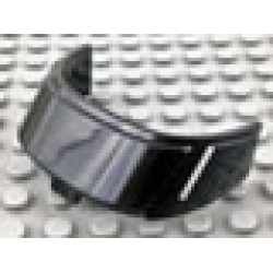 Glass for Aircraft Fuselage Curved Forward 6 x 10 Top with 3 Window Panes - Black