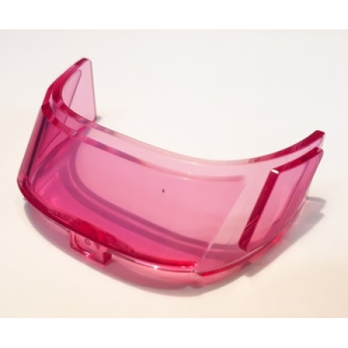 Деталь LEGO 87612 Glass for Aircraft Fuselage Curved Forward 6 x 10 Top with 3 Window Panes - Trans-Dark Pink