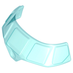 Glass for Aircraft Fuselage Curved Forward 6 x 10 Top with 5 Window Panes - Trans-Light Blue