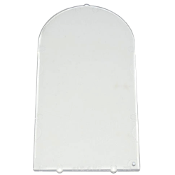 Glass for Door Frame 1 x 6 x 7 Arched with Notches and Rounded Pillars - Trans-Clear