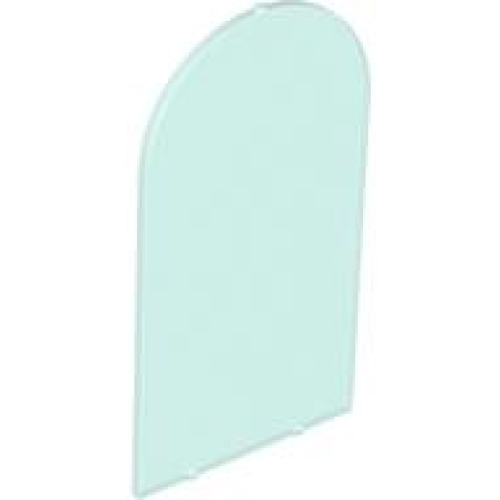 Деталь LEGO 65066 Glass for Door Frame 1 x 6 x 7 Arched with Notches and Rounded Pillars - Trans-Light Blue