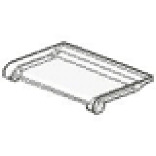 Деталь LEGO 2348a Glass for Hinge Car Roof 4 x 4 Sunroof without Ridges - Trans-Clear