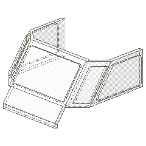 Деталь LEGO 2918 Glass for Train Front Sloping Top - Trans-Clear