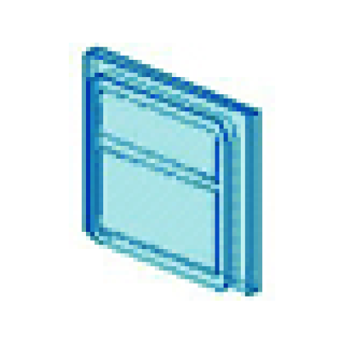 Деталь LEGO 4034 Glass for Train Window 1 x 4 x 3 - Trans-Light Blue