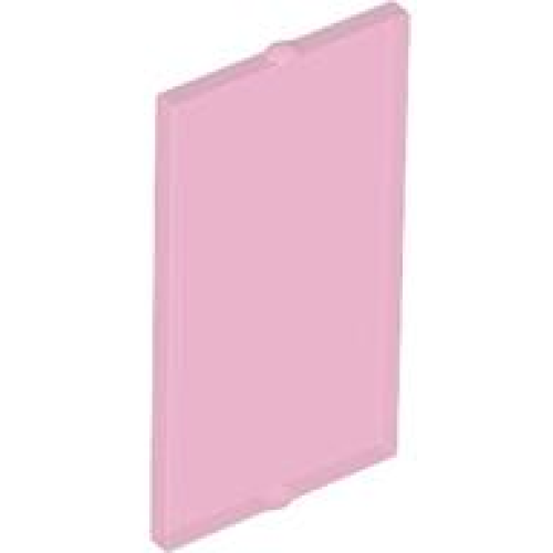 Деталь LEGO 60602 Glass for Window 1 x 2 x 3 Flat Front - Trans-Dark Pink