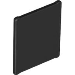 Glass for Window 1 x 3 x 3 Flat Front - Black
