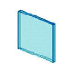 Glass for Window 1 x 4 x 3 - Trans-Light Blue