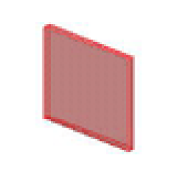 Glass for Window 1 x 4 x 3 - Trans-Red