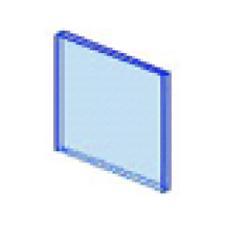 Glass for Window 1 x 4 x 3 - Trans-Medium Blue