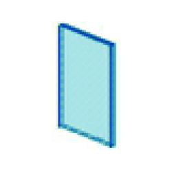 Glass for Window 1 x 4 x 5 - Trans-Light Blue